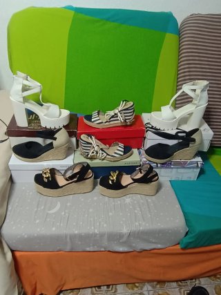 Lote 5 Sandalias Cuña Talla 39
