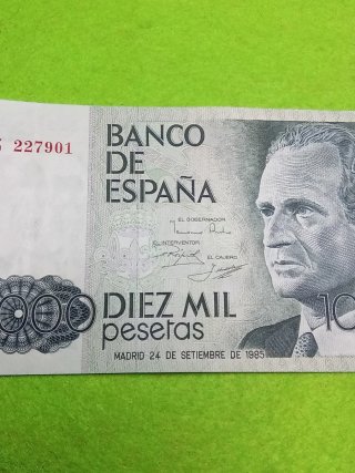 Billete 10000 Pesetas Banco  España 1985. Serie Z