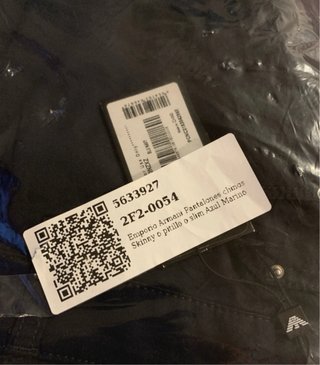 Pantalón Emporio Armani Talla 28 Azul Nuevo