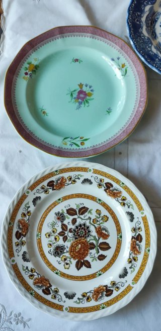6 piatti piani vintage