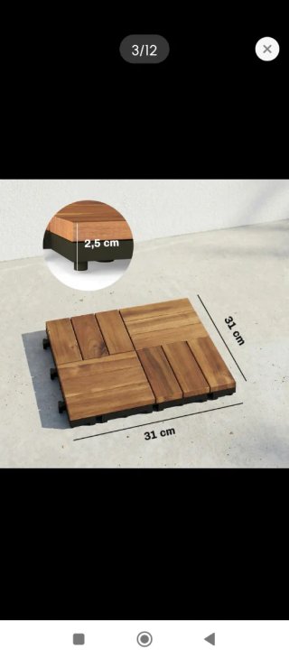 10 Baldosas de Madera para Jardín