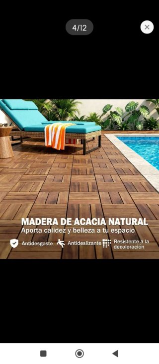 10 Baldosas de Madera para Jardín