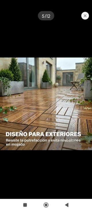 10 Baldosas de Madera para Jardín