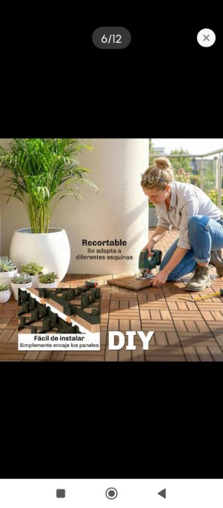 10 Baldosas de Madera para Jardín