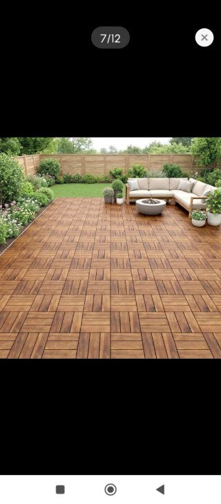 10 Baldosas de Madera para Jardín