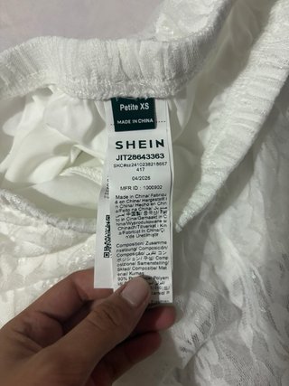 Pantaloni in pizzo bianco