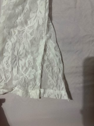 Pantaloni in pizzo bianco