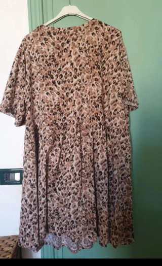 Abito  animalier cotone taglia curvy