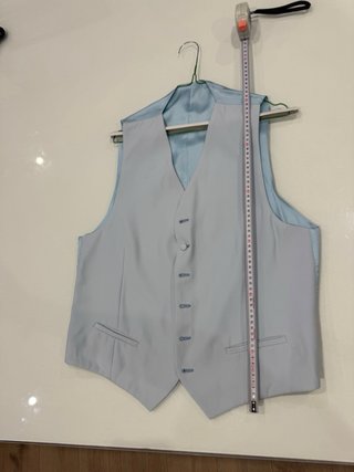 Chaleco de traje o chaqué en azul celeste