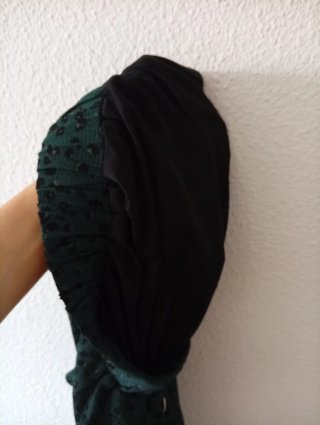 Falda corta estampada verde talla m