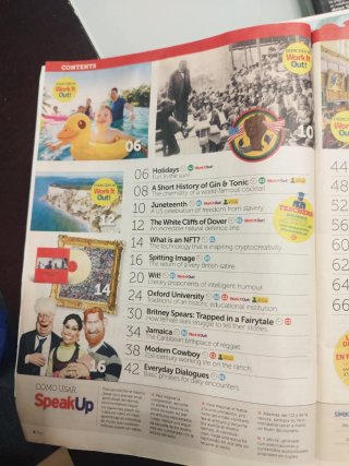 Revista Speak up incluye CD dvd  libreto
