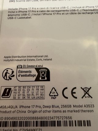 iPhone 17 Pro 256GB Batería 100%