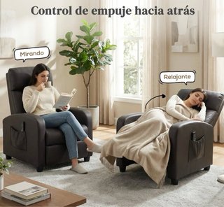 Sillón Marrón Piel Sintética