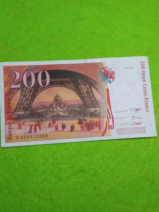 Billete 200 Francos Franceses Gustave Eiffel 1996