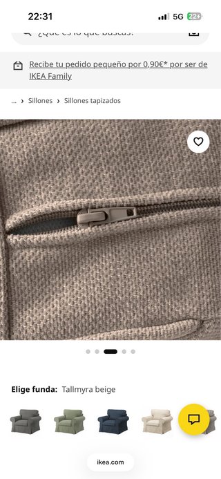Butaca Ektorp Ikea Beige
