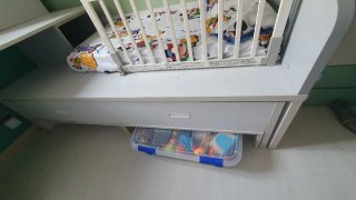 Cama convertible a maxicuna con escritorio