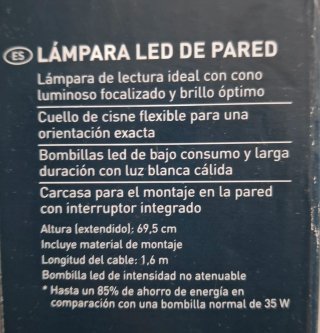 Lámpara LED de Pared Livarnolux Flexible