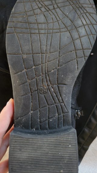 Botas altas negras con cremallera Talla 39