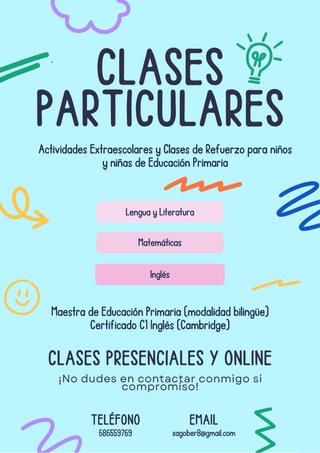 Clases de refuerzo Educación Primaria