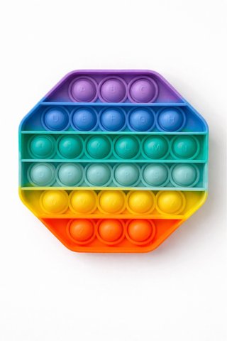 Pop-it educativo con letras ABC