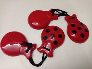 Nacchere Spagnole Rosse a Coccinella