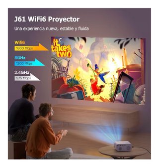 Proyector Jimveo 4K WiFi Blanco