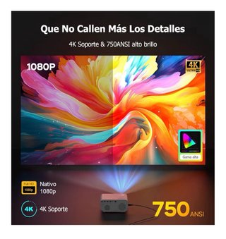 Proyector Jimveo 4K WiFi Blanco