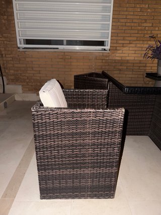 Mesa y Sillas Jardín Ratán y Cristal C