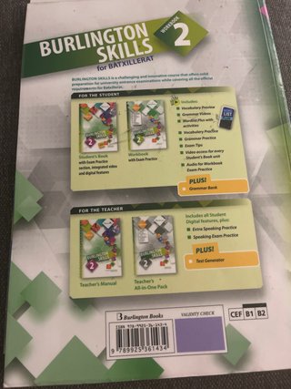 Burlington 2 for batxillerat. Llibre + workbook