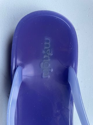 Chanclas Menghi T 38 Morado y Plateado