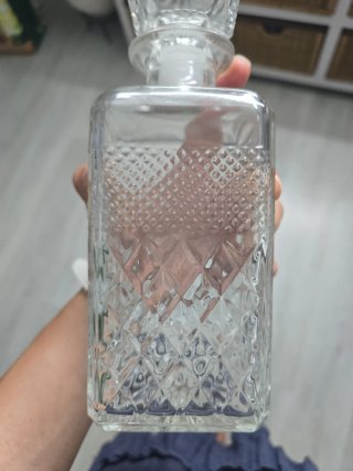 Botella de cristal para whisky