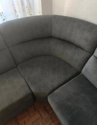 Sofá rinconera como NUEVA gris de tela antimanchas