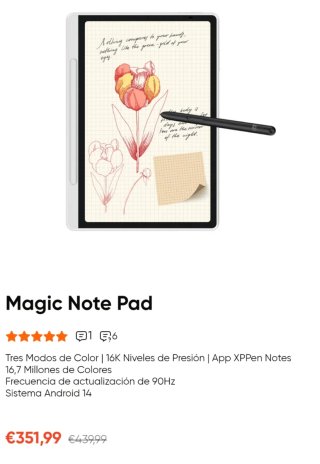 XPPen Magic Note Pad Blanco