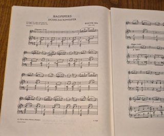 Partitura Bartók Bagpipers Oboe y Piano