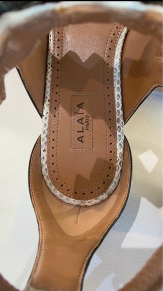 Alaïa sandalias de cuero