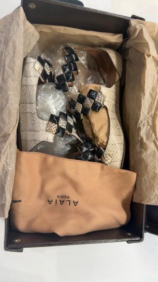 Alaïa sandalias de cuero