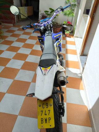 Sherco 49cc Supermotard Azul y Blanca