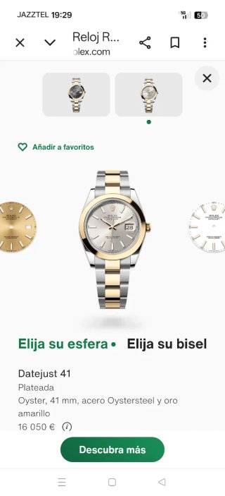 Reloj Rolex Oro y Plata