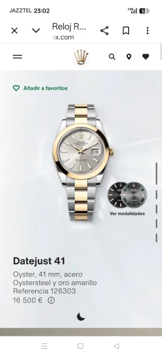 Reloj Rolex Oro y Plata