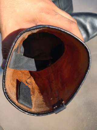 Botas de cuero de vaca auténtico negras Valverde