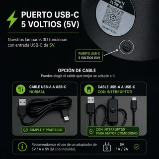 Lámpara LED Spiderman hombre araña 5V puerto C