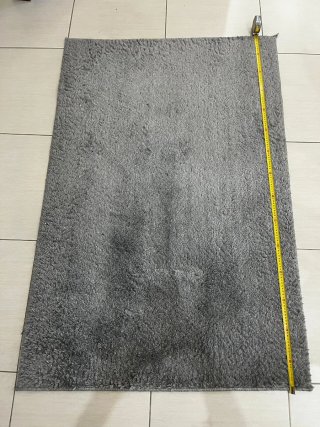 Tappeto salotto grigio tessuto pelo alto 1cm