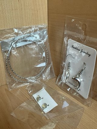 Lote 3 pares pendientes plateados