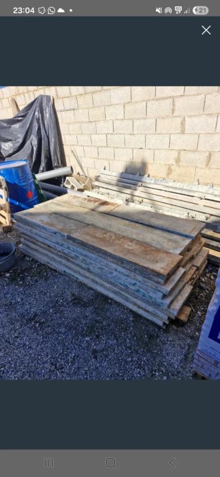 Lote de encofrados para construcción