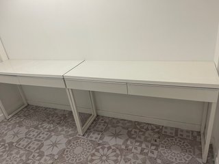 Escritorios Ikea Blanco Madera y Metal