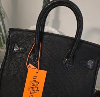 Bolso Negro Estilo Birkin