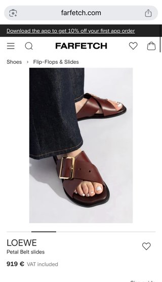 Sandalias LOEWE Petal Belt Talla 38