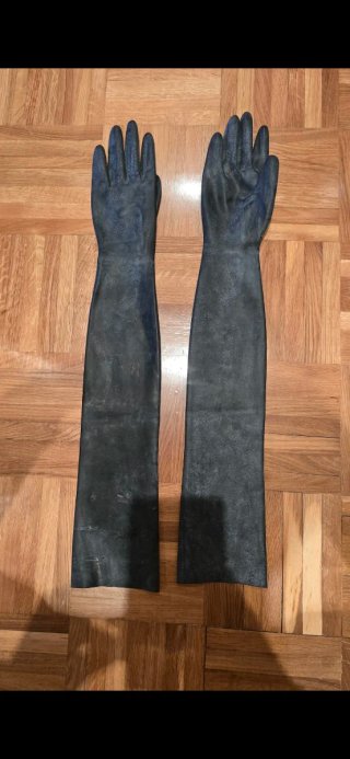 Guantes Largos Látex Talla S