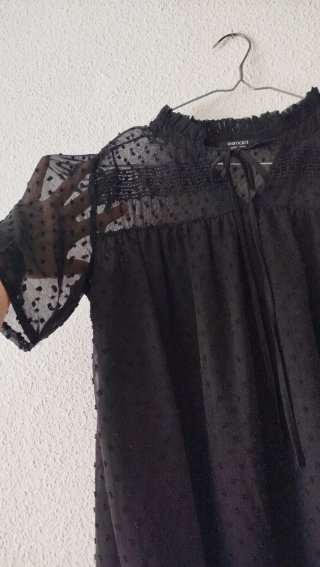 Camisa semitransparente  Negra Talla L