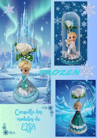 Figuras Disney Princesas en Cúpula de Cristal